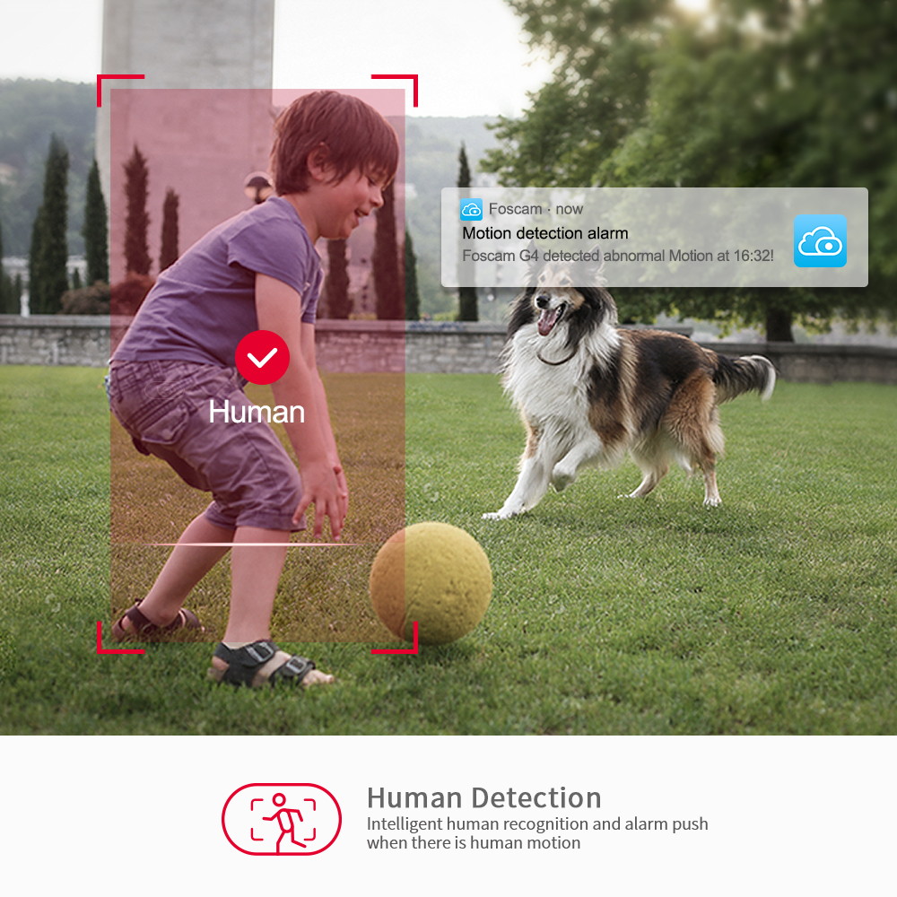 Foscam G4 Full HD 4MP(2K) WiFi Security Camera with Motion Detection, Free Cloud Service Included, 65ft Night Vision with IR Lights, IP66 Weatherproof for Indoor or Outdoor