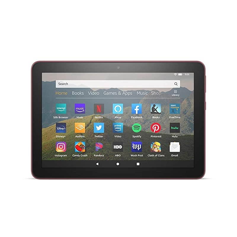 HD 8 tablet, 8" HD display, 32 GB, designed for portable entertainment, Plum