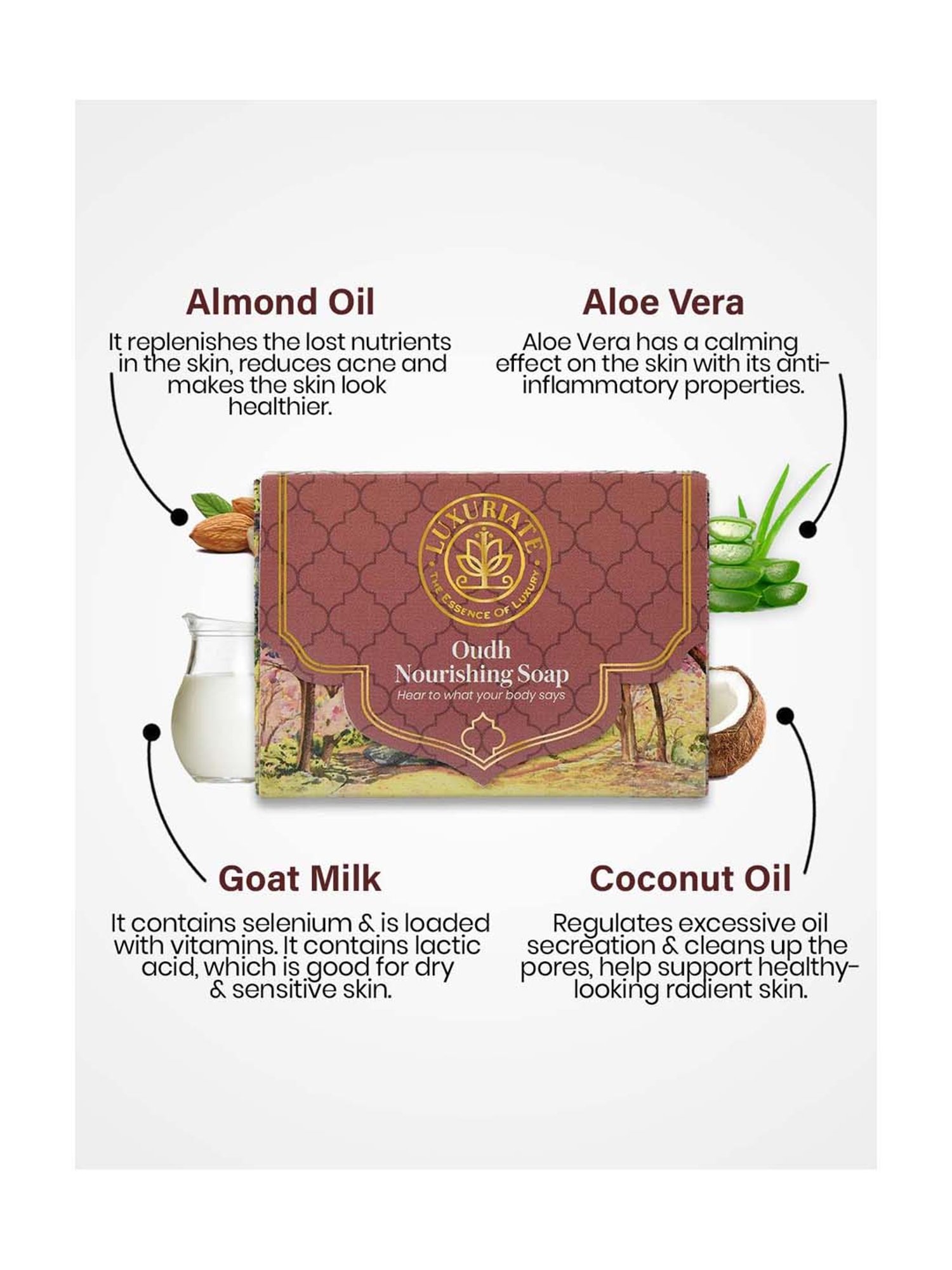 Luxuriate Naturally Oudh Nourishing Winter Soap - 125 gm