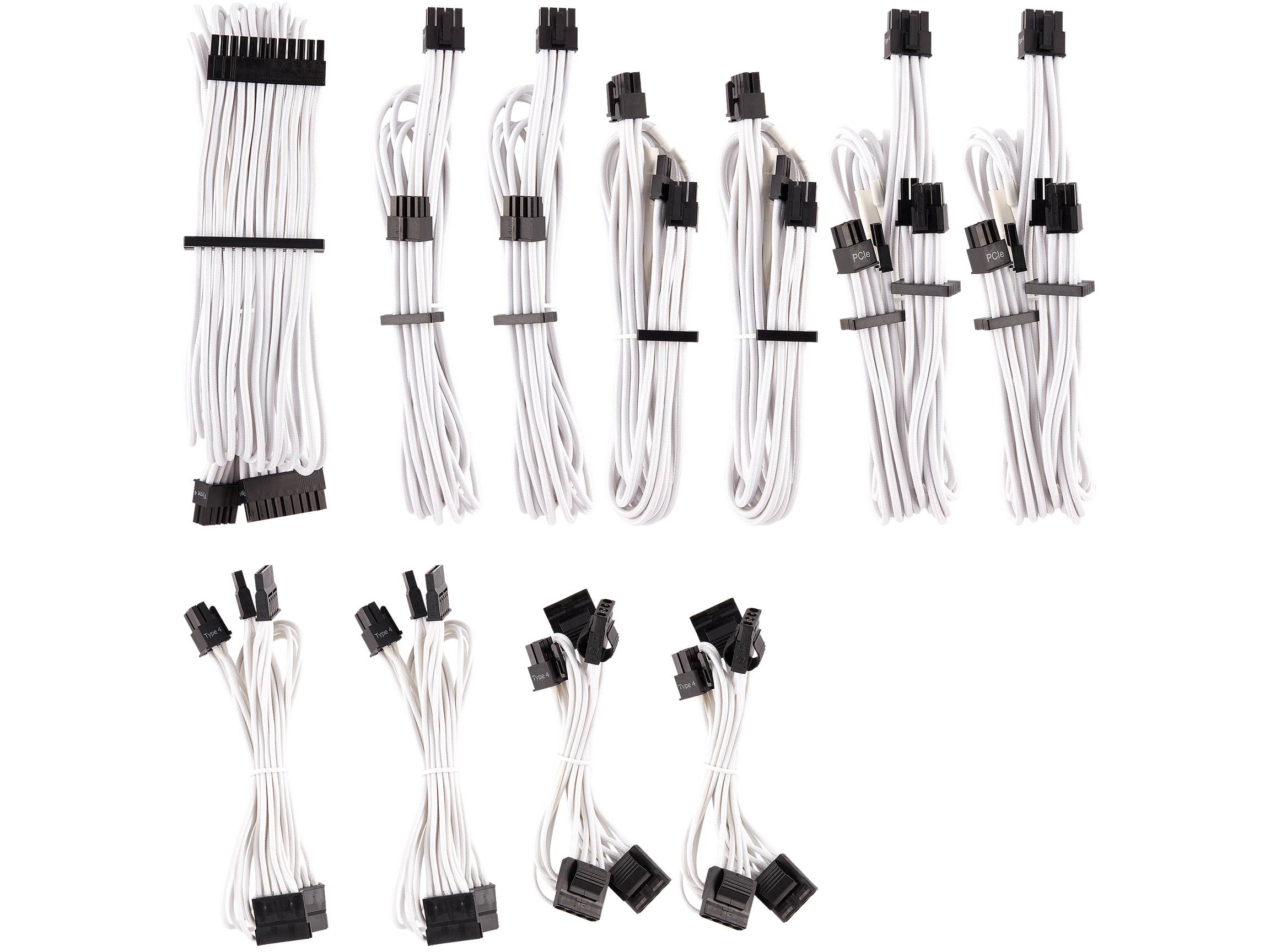 Micro Connectors 30cm Addressable RGB (ARGB) 1 to 4 Splitter Cable with/5 Male Pins (F04-04ARGB-30)