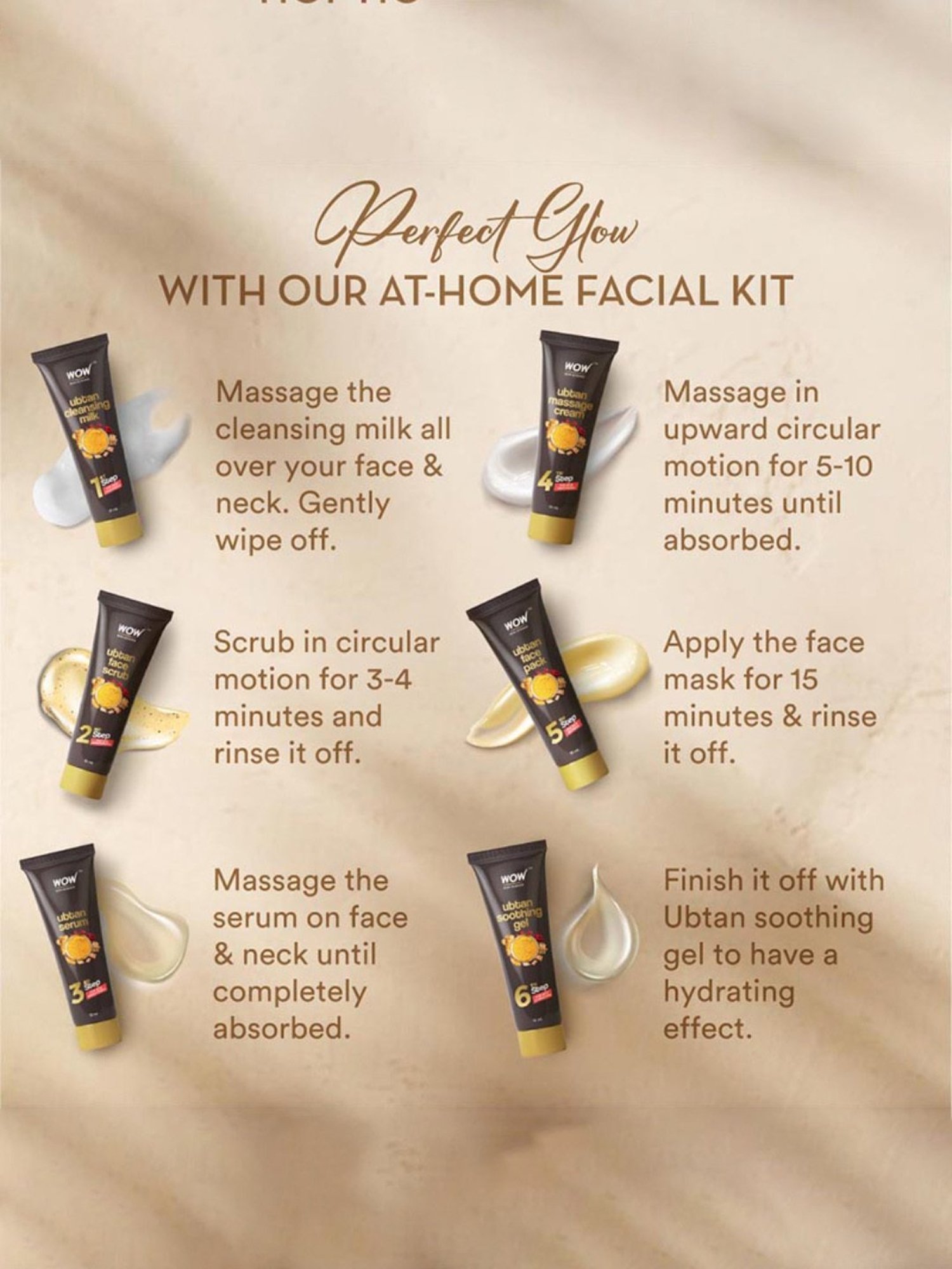 Wow Skin Science Ubtan Radiance Facial Kit with Rose Water