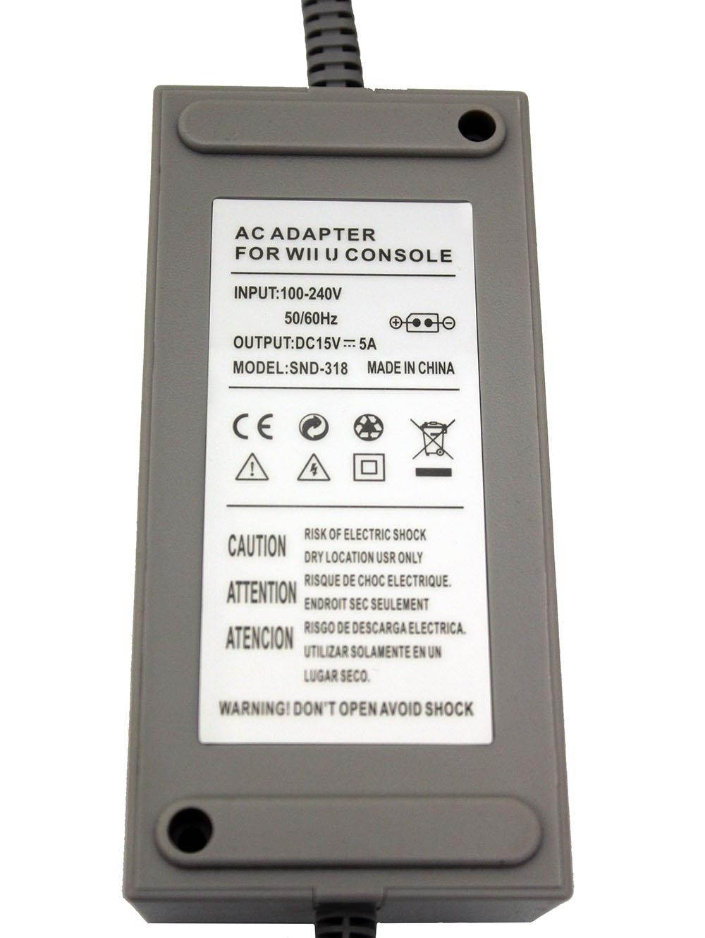 AC Adapter Power Supply for Nintendo Wii U Console by Mars Devices