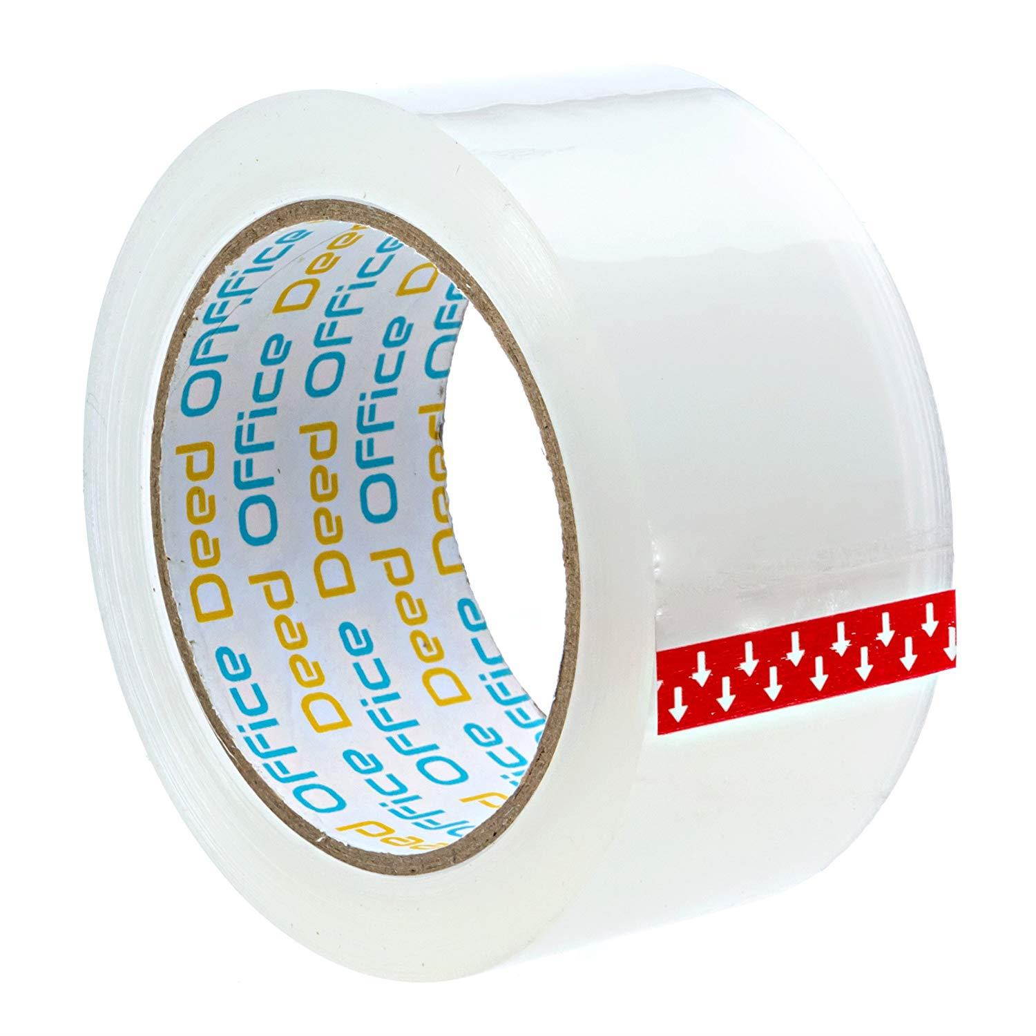 Office Deed 6 Pack Heavy Duty Packaging Tape, Clear Packing tape Designed for moving boxes, shipping, Commercial Grade 2.7mil thickness, 60 Yards, 360 Total Yards