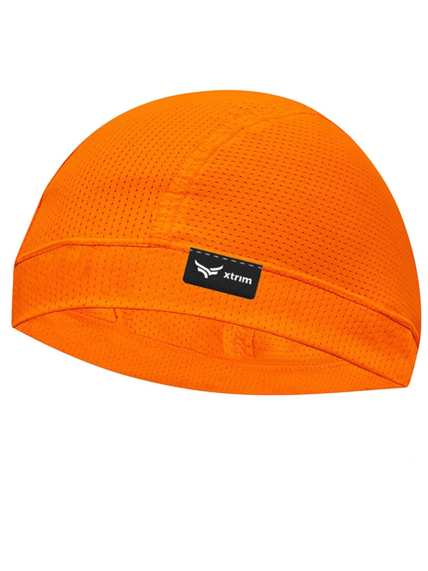 Xtrim Sweat Cooling Cotton Helmet Skull Cap (Orange) Size - Free Size