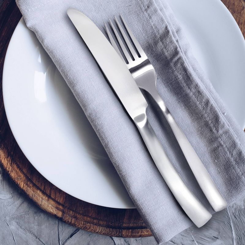 Hampton Signature 20pc Stainless Steel Carolina Satin Silverware Set