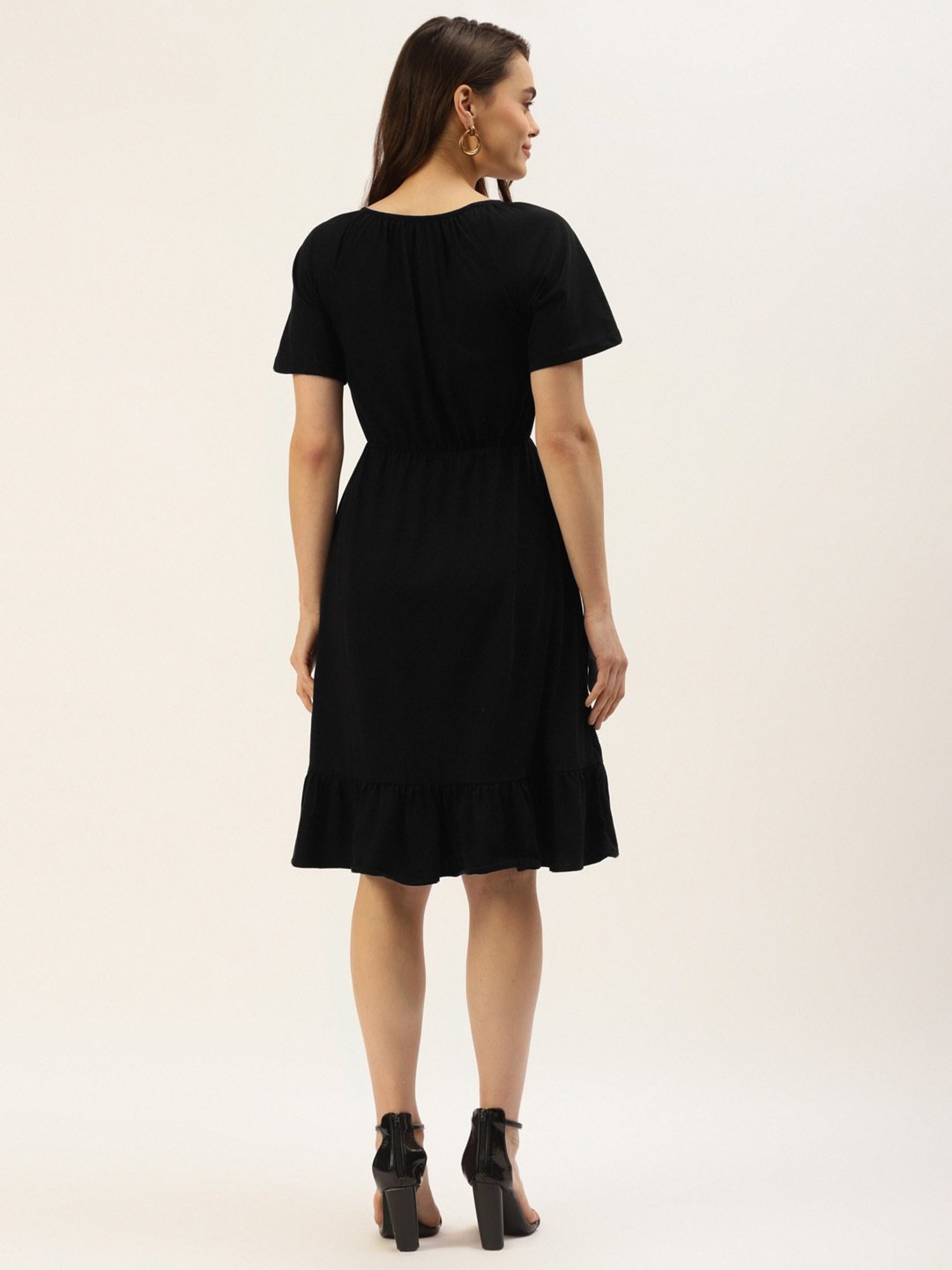 BRINNS Black Midi A Line Dress