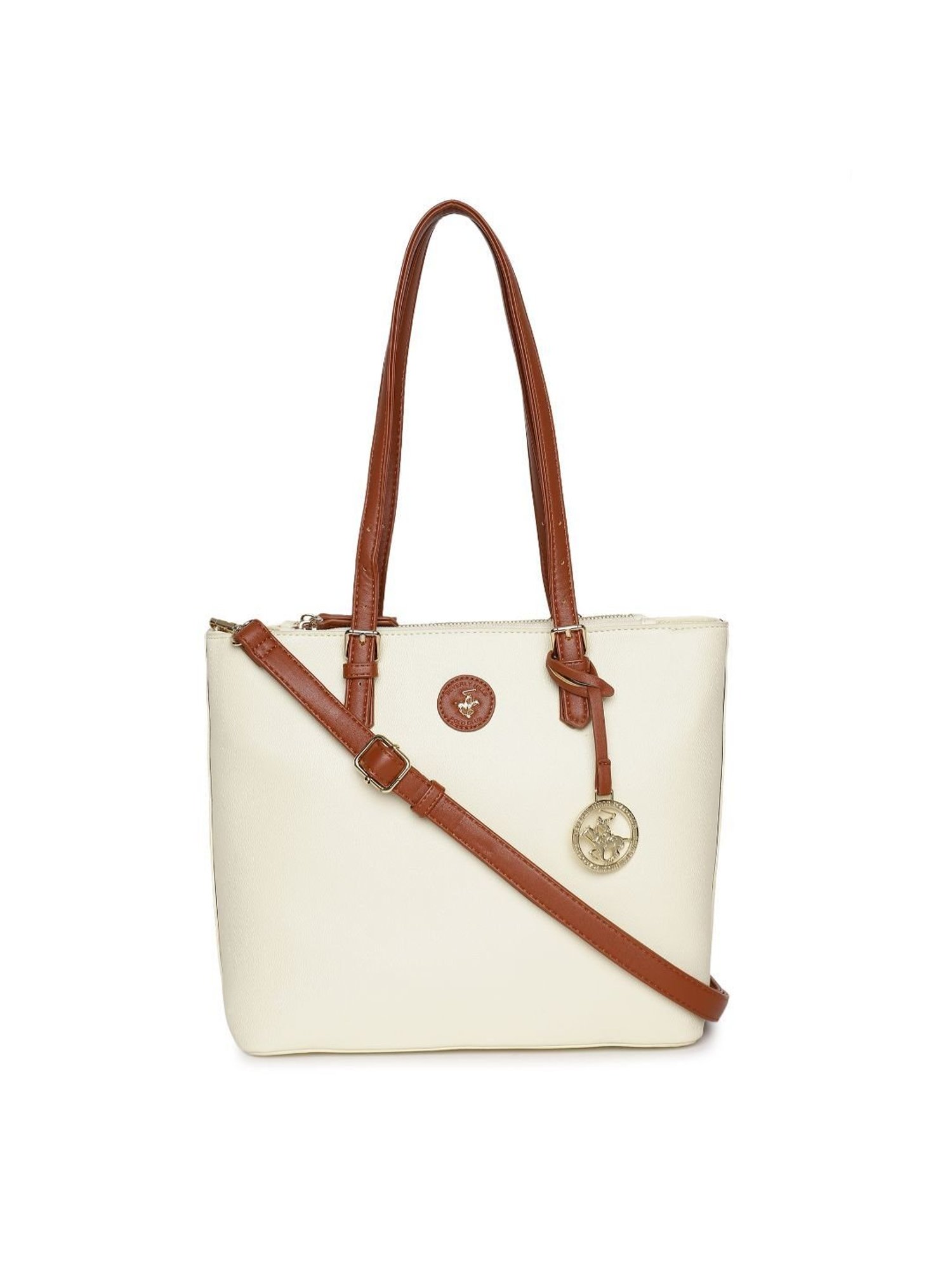 Beverly Hills Polo Club Beige Small Tote Bag