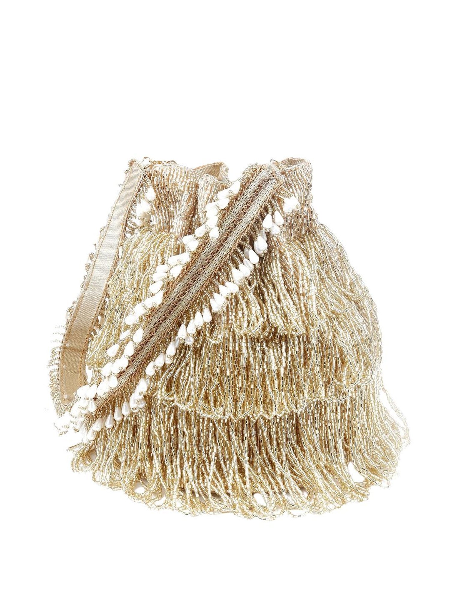 Odette Gold Embellished Potli