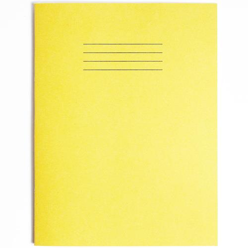 Rhino Exercise Book, 9 x 7 Inches, 80 page, 8mm ruled lines with margin, Yellow Cover  (Pack of 10)