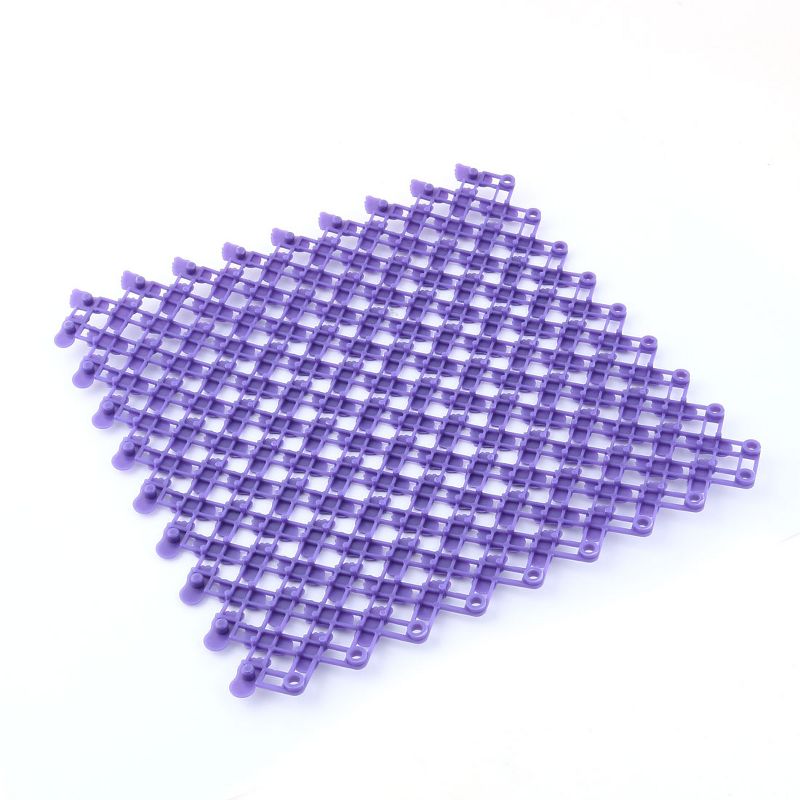 10"x10" Square PVC (Polyvinyl Chloride) Floor Mat Purple - PiccoCasa
