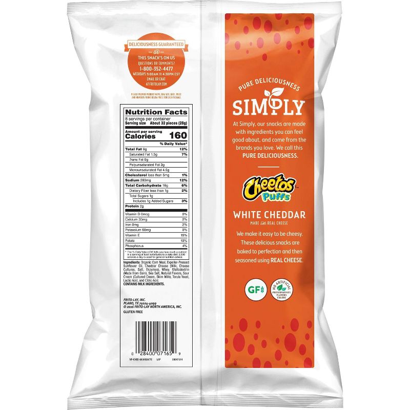 Simply Cheetos White Cheddar Puffs - 8oz