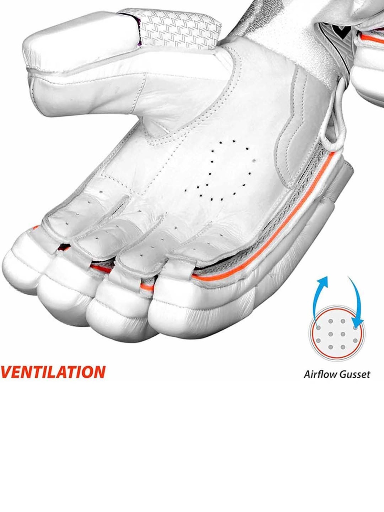DSC Intense Frost Leather Cricket Batting Gloves Size - Youth