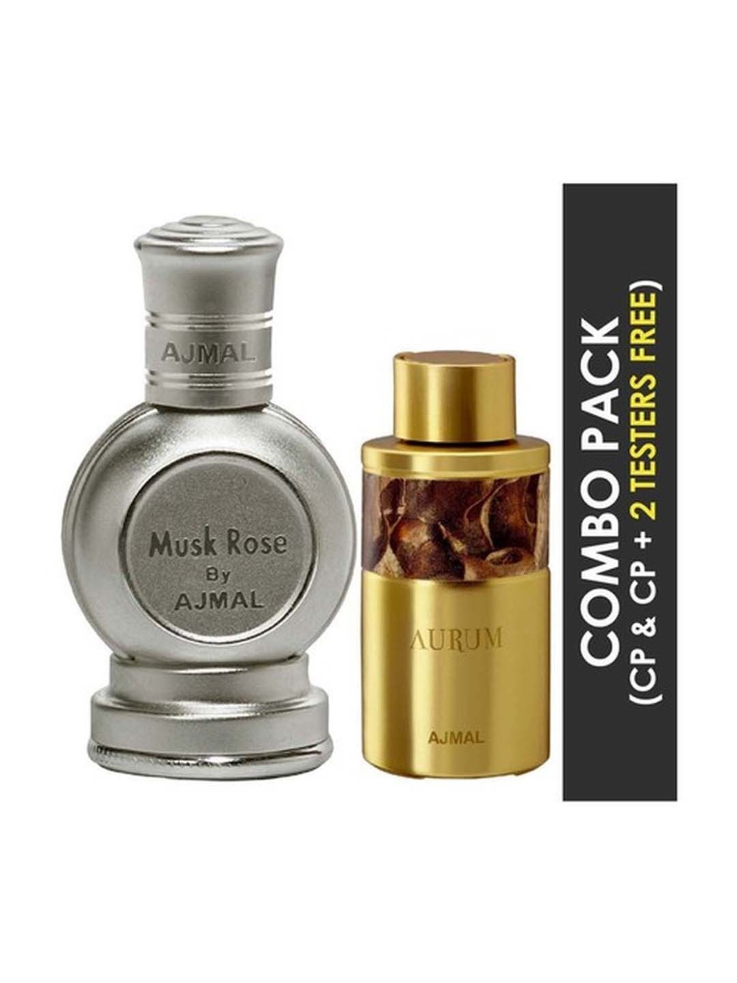 Ajmal Musk Rose CP & Aurum CP Fruity for Unisex - Pack of 2
