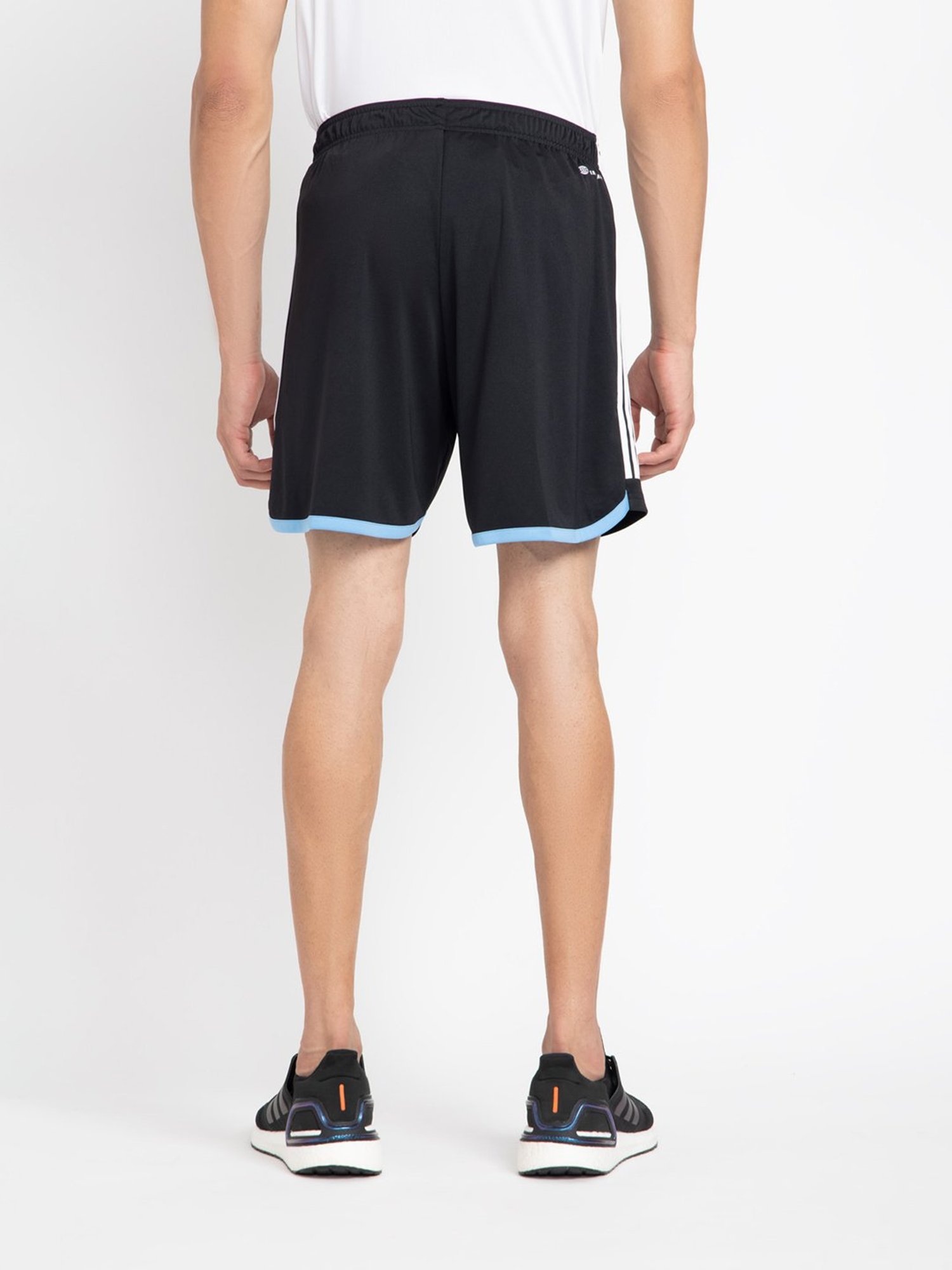 adidas Black ARGENTINA 22 HOME Striped Sports Shorts