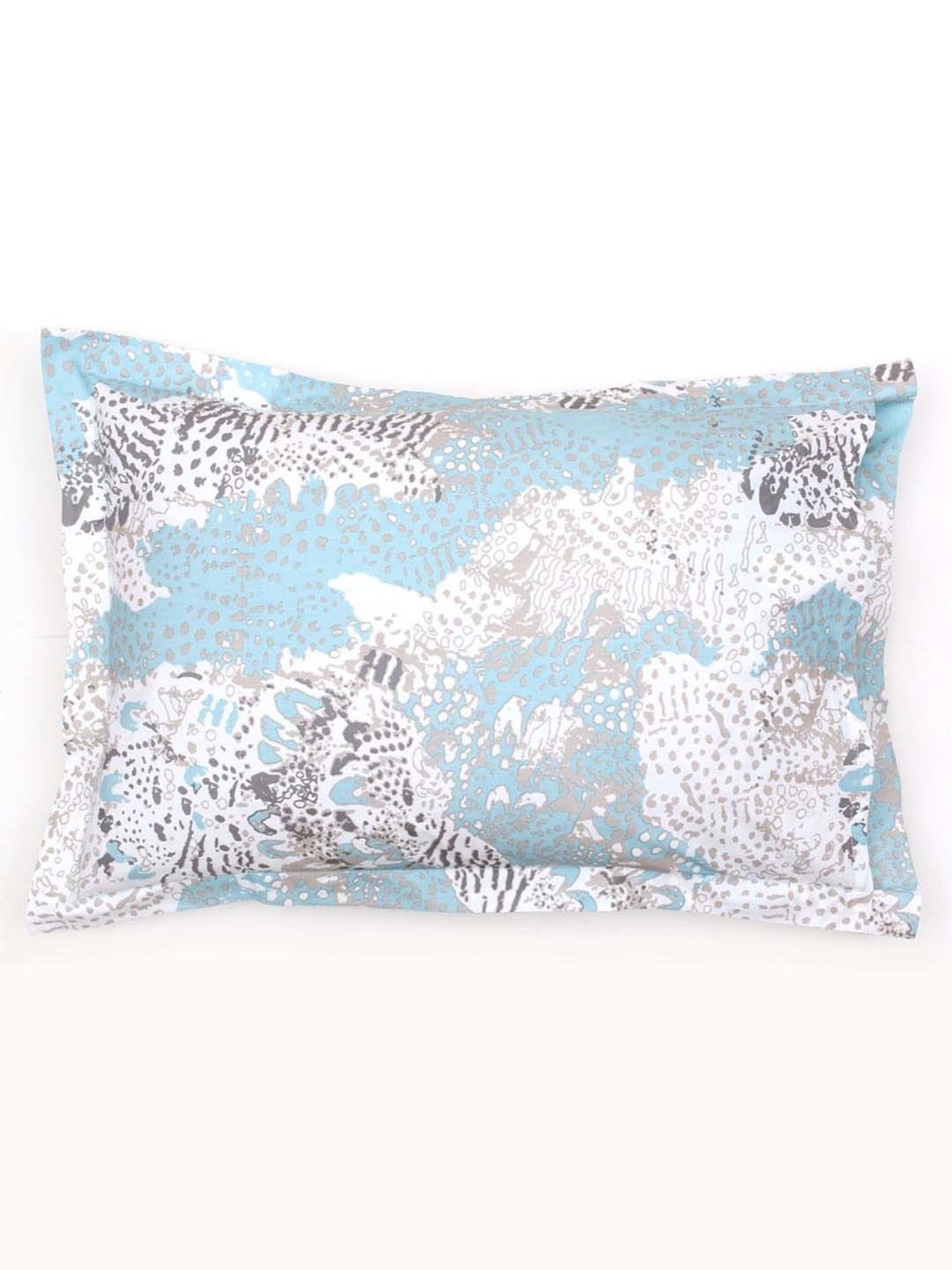 House This Mashak Blue 180 TC Cotton Bed Sheet with Pillow Cover