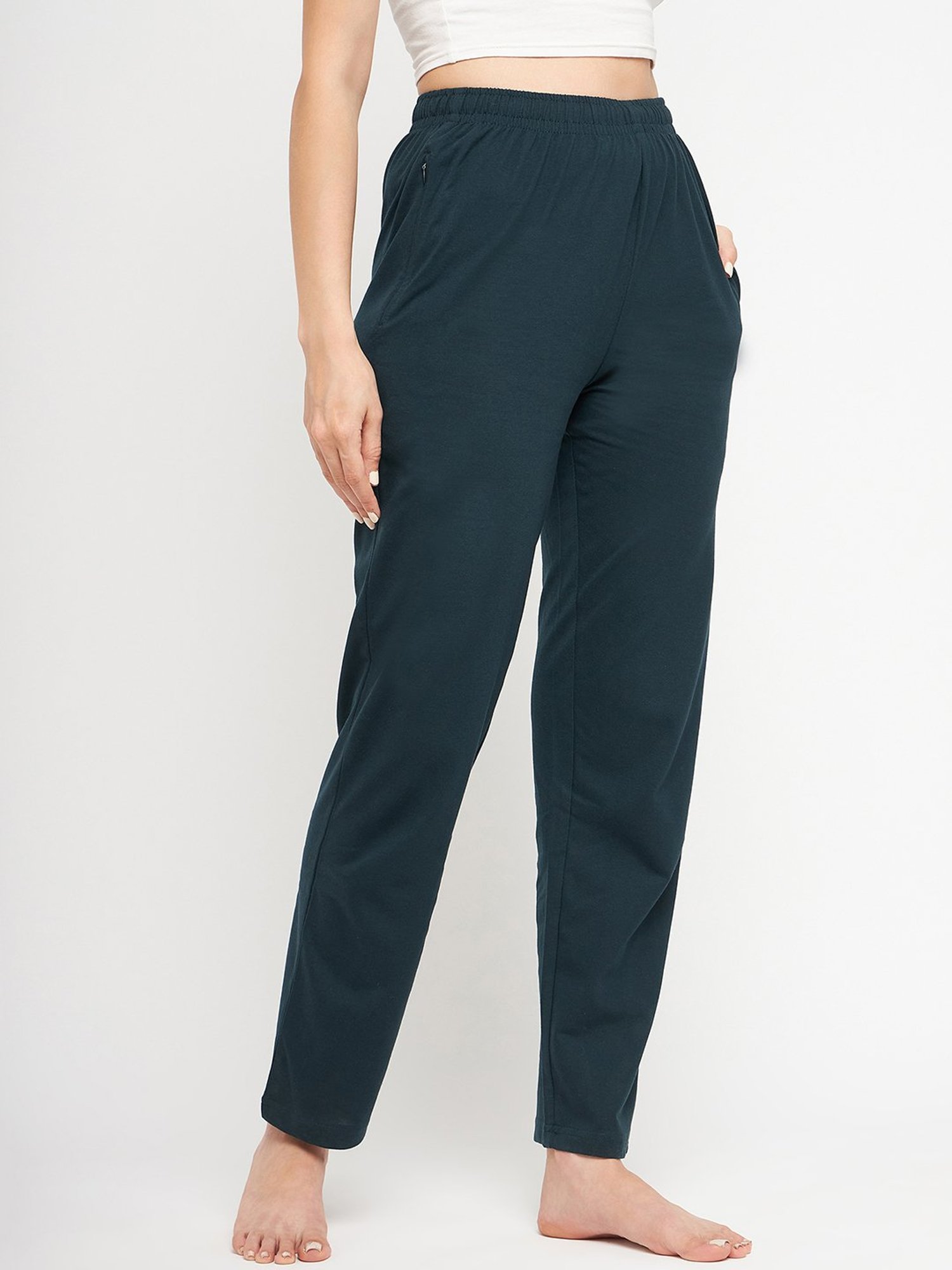 Okane Bottle Green Mid Rise Lounge Pants