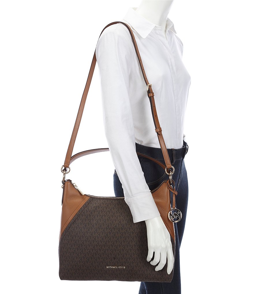 COACH Originals Swinger Nylon and Pebble Leather Shoulder Bag