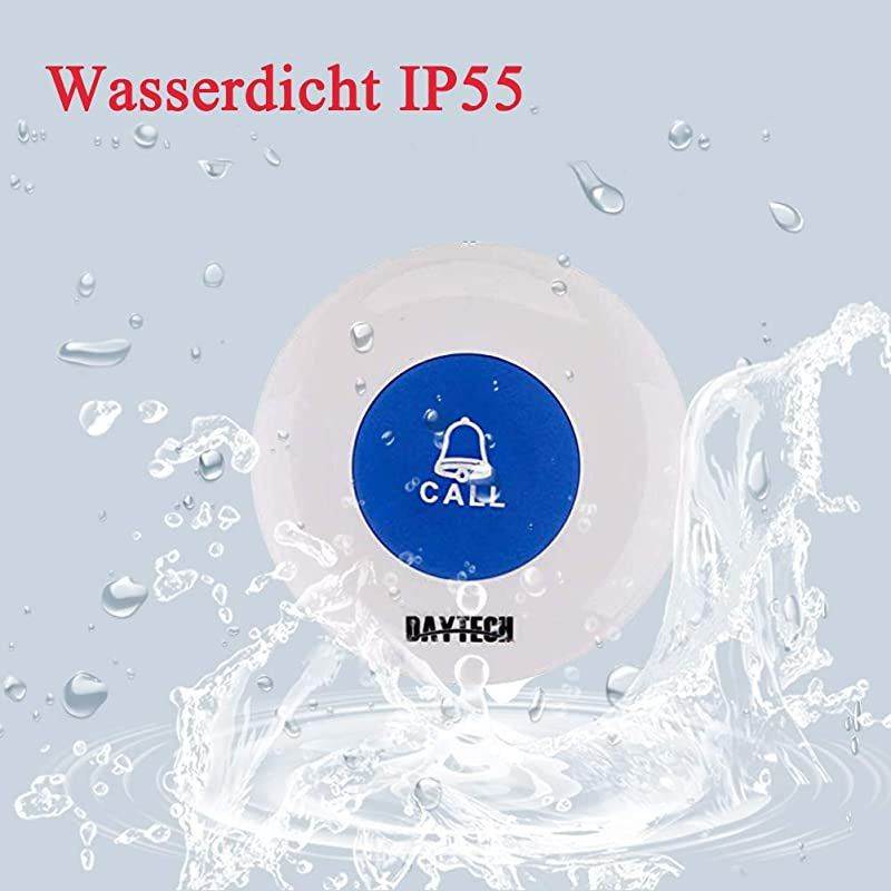 Caregiver Pagers Wireless Emergency Smart Call Button for Elderly Senior Patient Personal Alert Call Button for Home Safety Pager Alert System 3 Receiver+3 Call Buttons