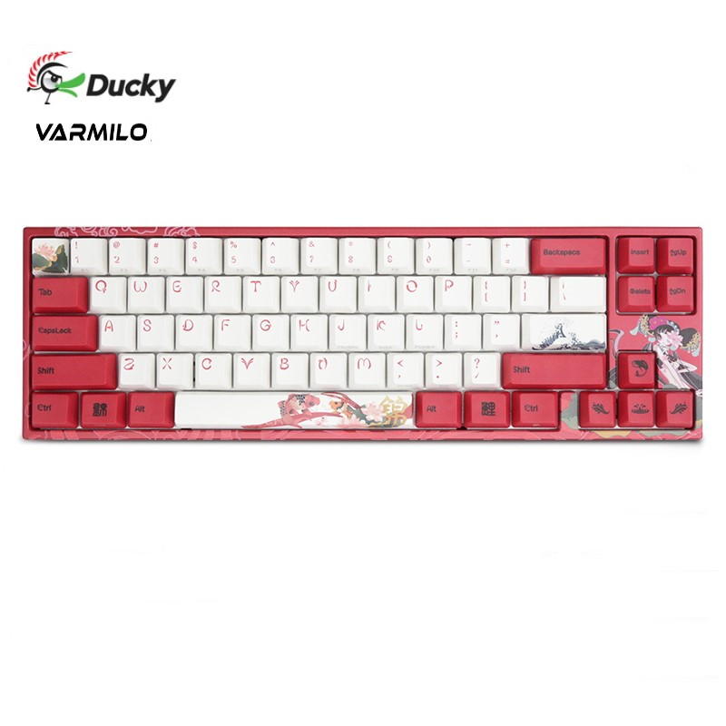 Ducky X Varmilo MIYA Pro Ergonomic Design,Cool Exterior 68 Keys Type-C Cable Detachable Mechanical Gaming  Keyboard For Office And Game- Chinese Hua Dan Verison( No Backlit)