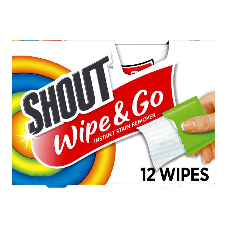 Shout Wipe & Go Instant Stain Remover - 12ct