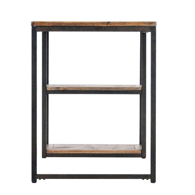 Garris Reclaimed Wood Writing Desk Black - Aiden Lane