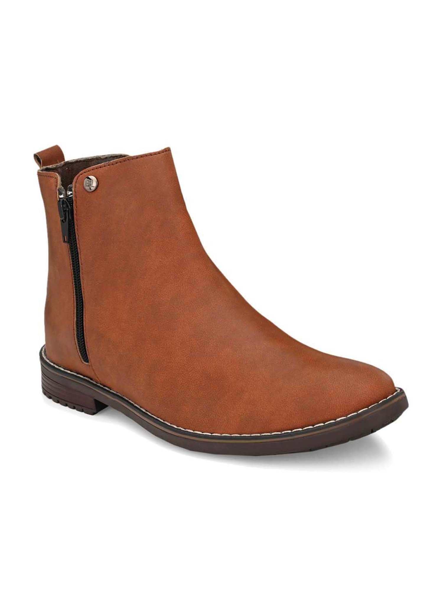 El Paso Men's Tan Casual Boots