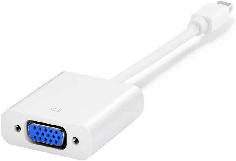 Cmple - Mini DVI to VGA Converter, Mini-DVI Male to VGA Female Video Cable Adapter (White) - 6 inches