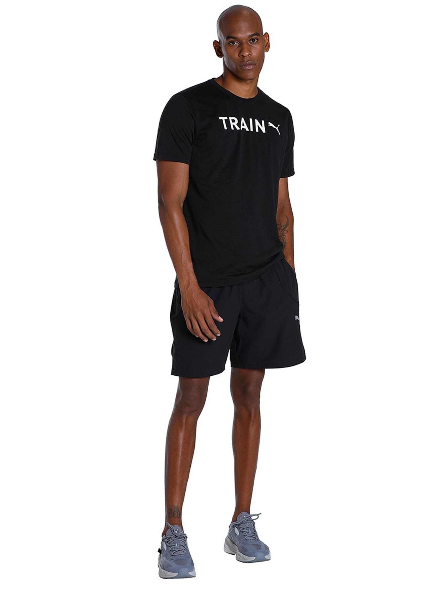 Puma Black Regular Fit Sports Shorts