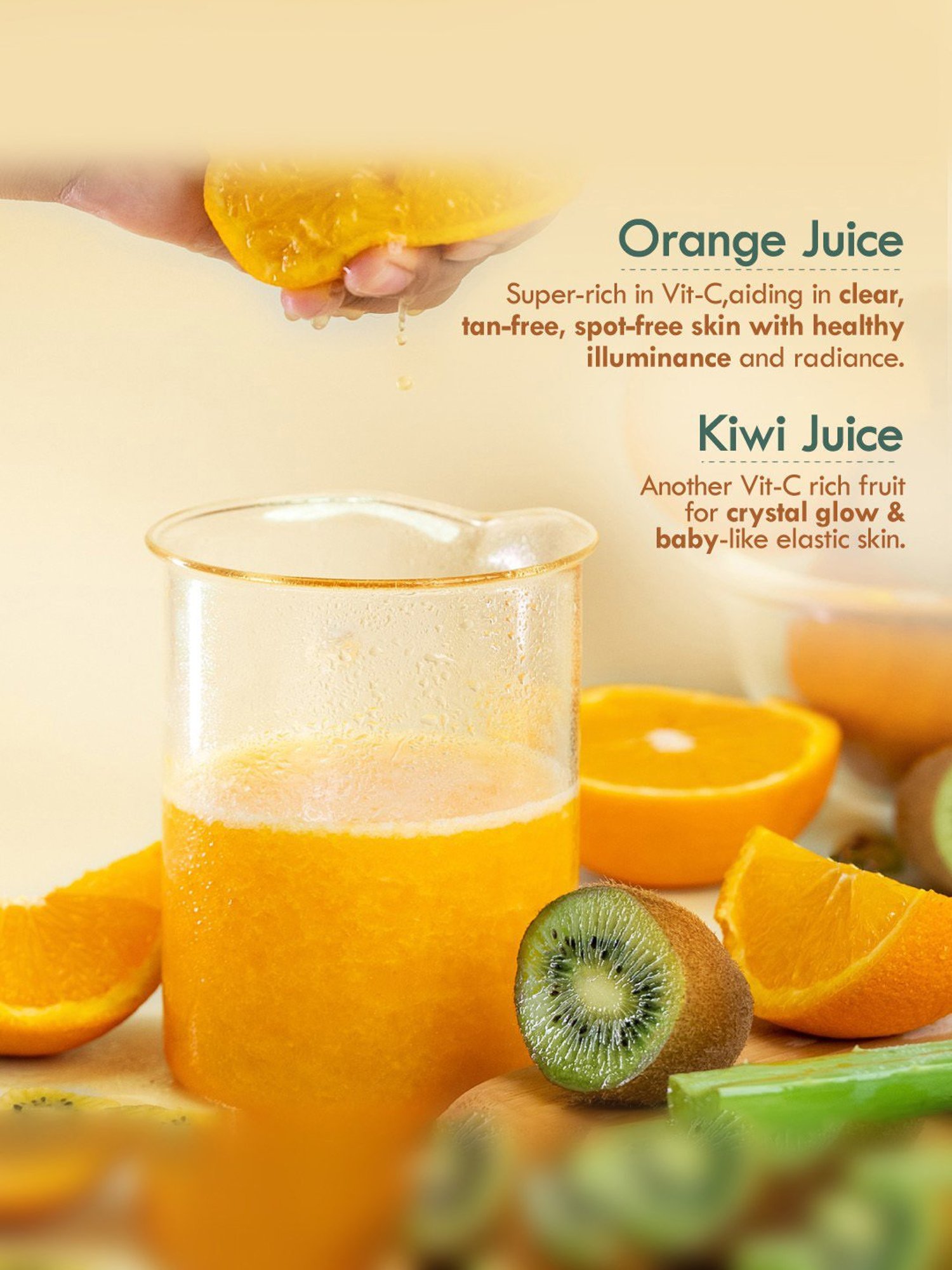 Nat Habit Orange Kiwi Active Vit-C Face Gel - 50 gm