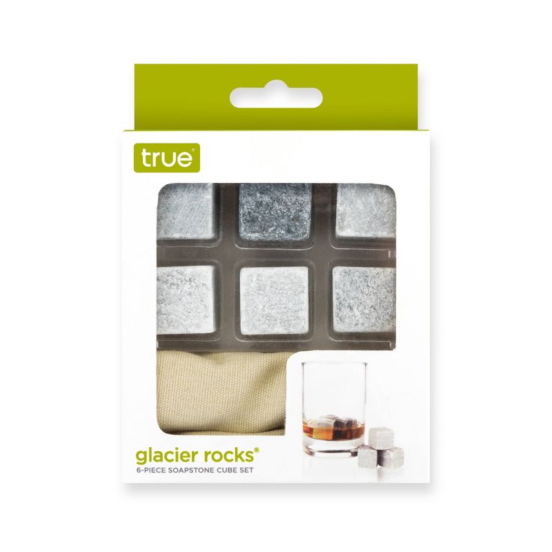 TRUE Glacier Rocks 6pc Soapstone Cube Set
