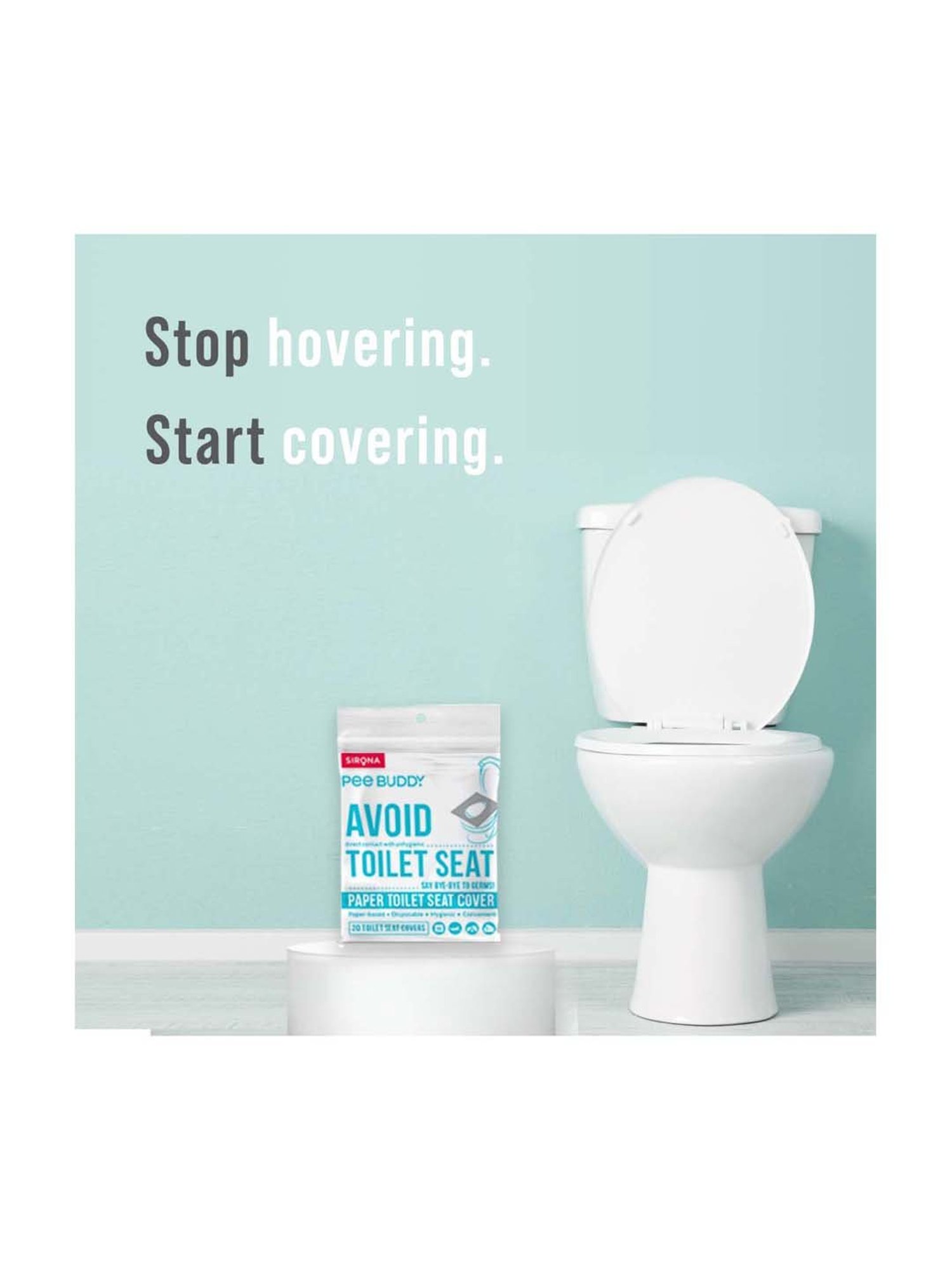 Pee Buddy Disposable Paper Toilet Seat Cover - 20 Pcs