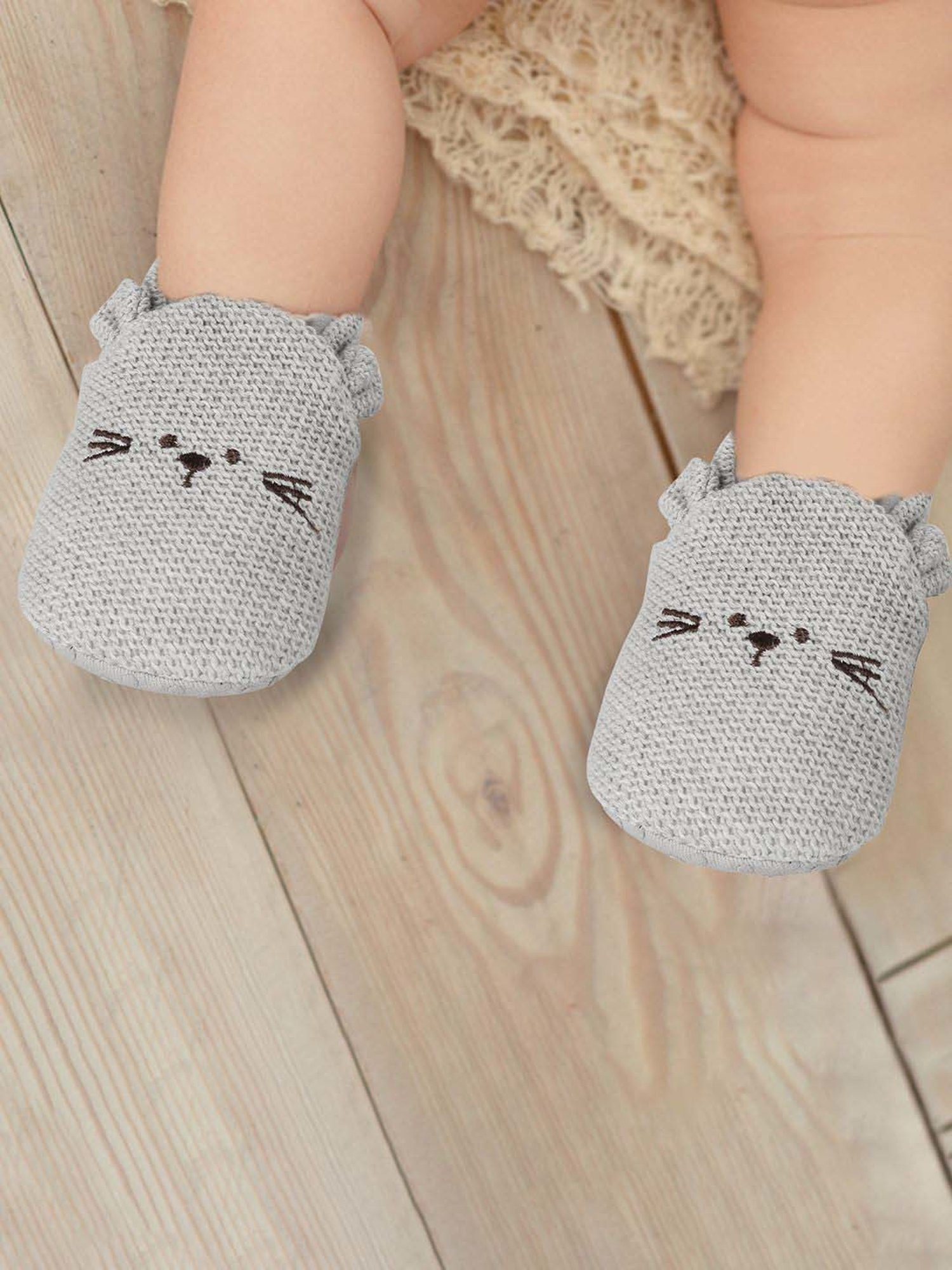 Baby Moo Kids Grey Casual Booties