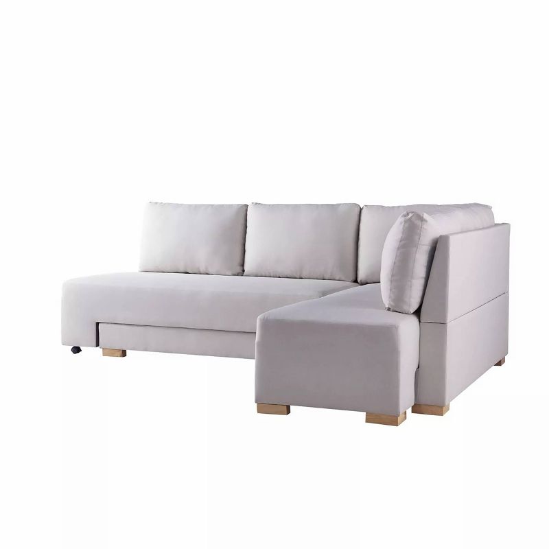Lester Convertible Sleeper Sectional Sofa Cream - miBasics