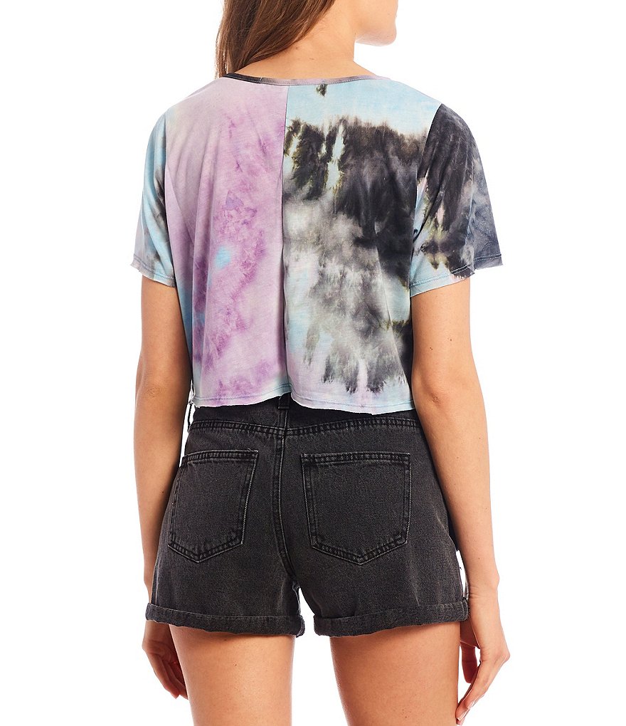 Double Zero Tie-Dye Short Sleeve Cropped Tee