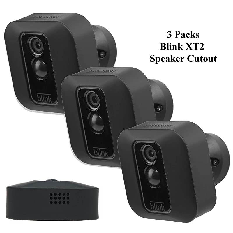 Skin Case Cover for Blink XT2 Outdoor Camera Exclusively Designed for Blink XT2 Security Camera with Speaker Cutout Weather Protection 3Pack BXT2 Black