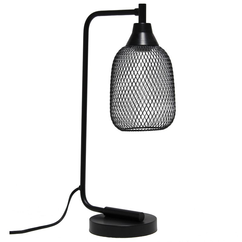 Industrial Mesh Desk Lamp Matte Black - Lalia Home