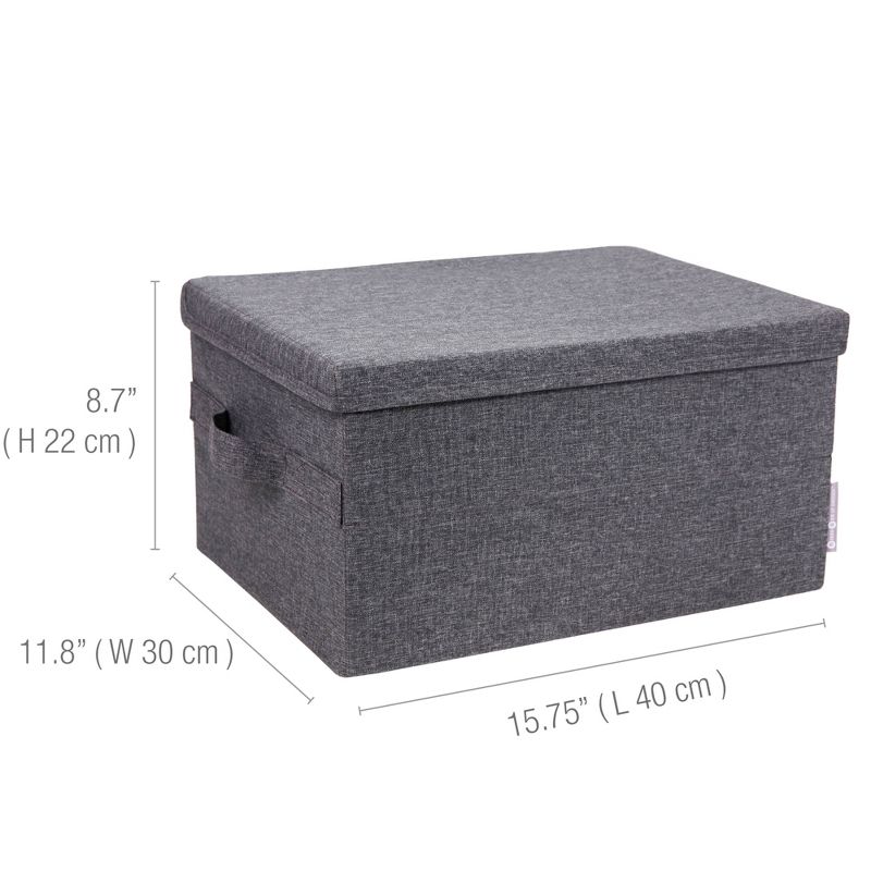 Bigso Box of Sweden Storage Box Knock Down Medium Gray