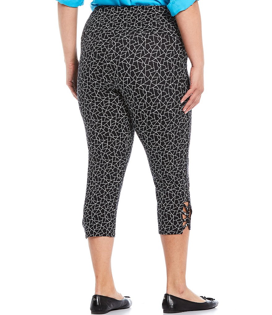 Intro Plus Size Solid Double Knit Tummy Control Leggings
