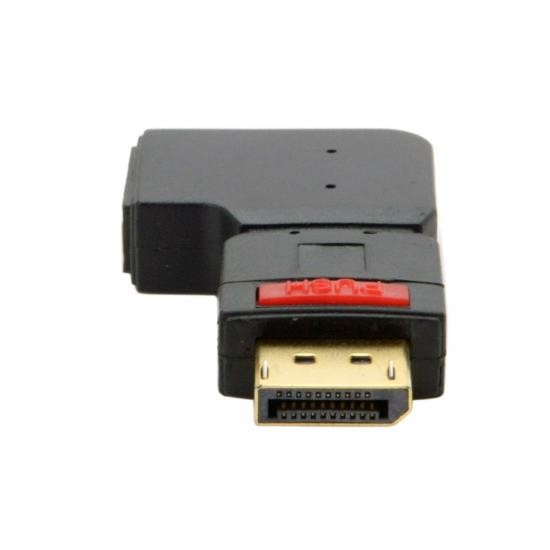 Chenyang Right Angled 90 Degree DisplayPort Male to Female Extension Adapter Standard DP 4K
