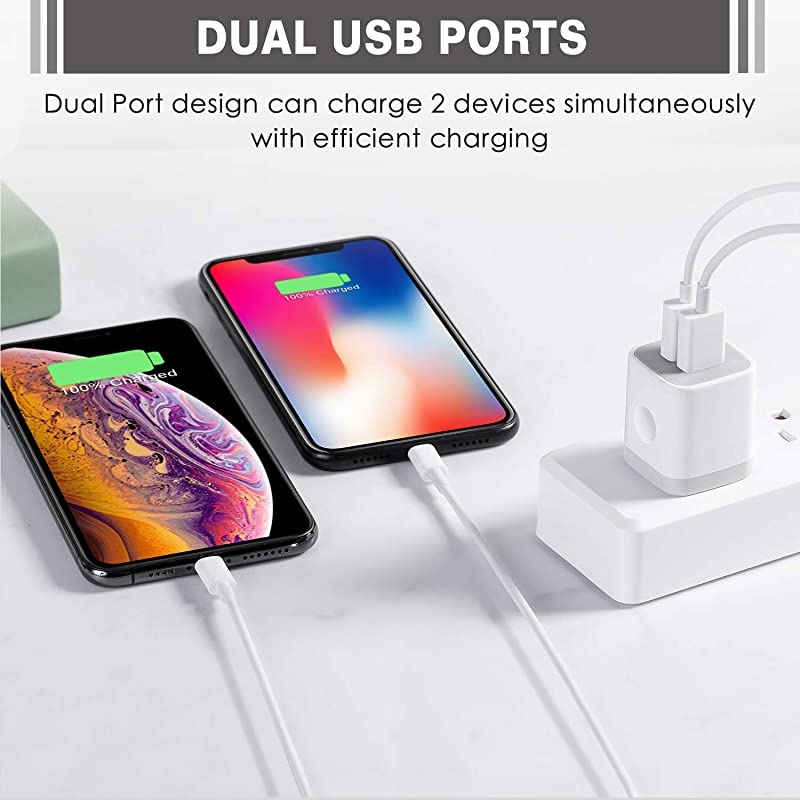 USB Wall Charger 5Pack 21A5V Dual Port USB Cube Power Adapter Charger Plug Charging Block Compatible with iPhone 11Xs MaxXRX88 Plus76S6 Plus Samsung LG Moto Android Cell Phones
