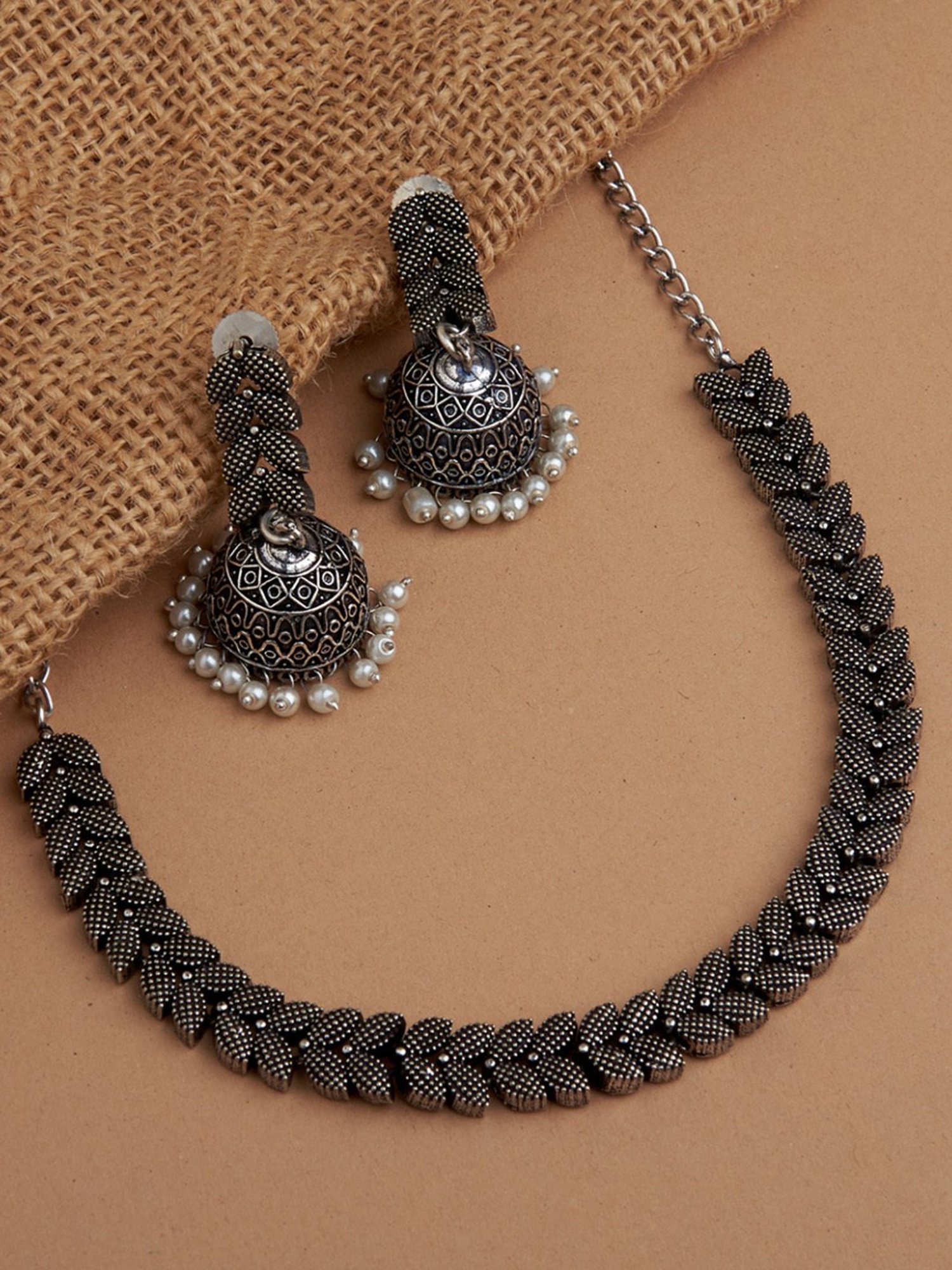 Fida Ethnic Silver Jewellery Set