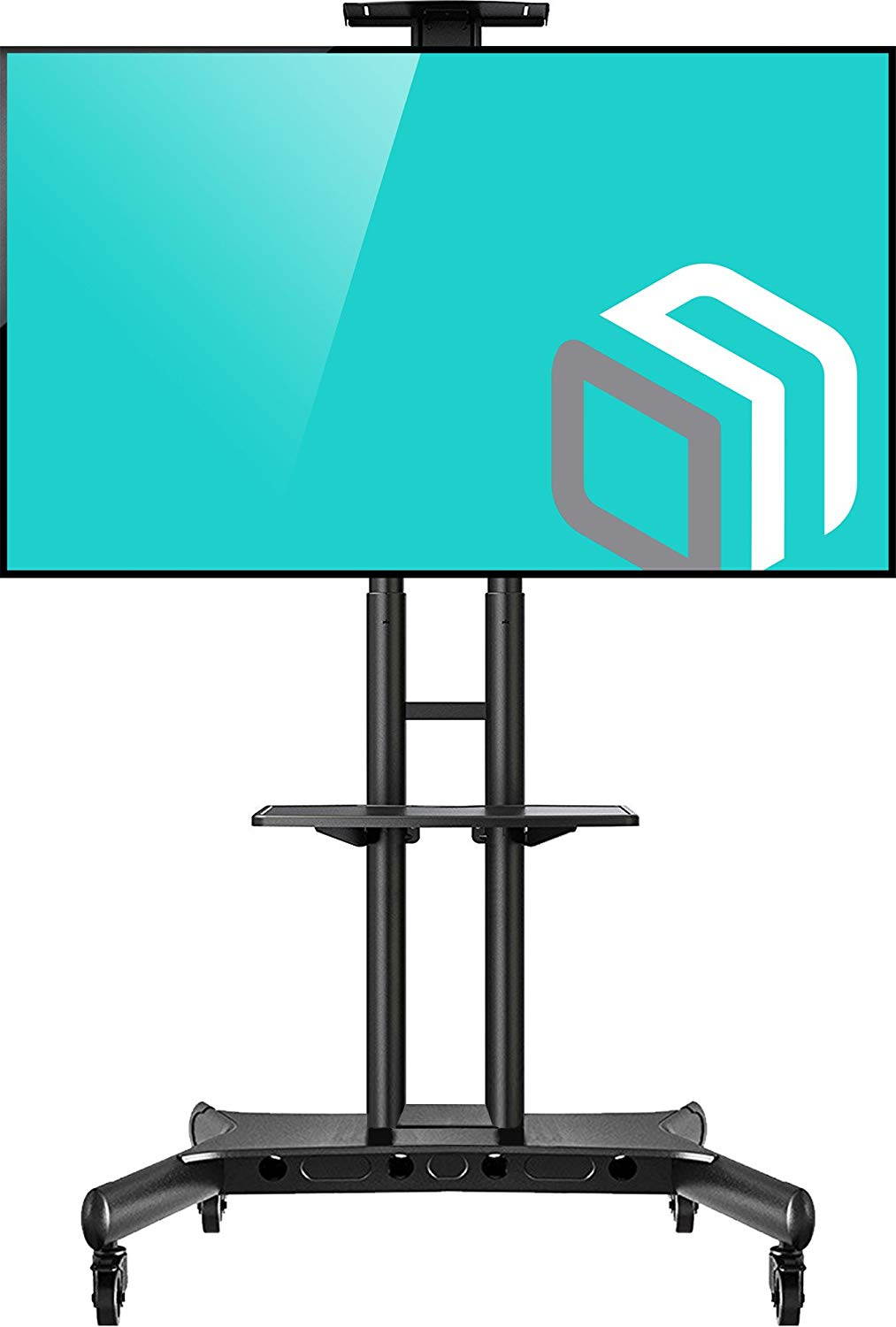 ONKRON Mobile TV Stand with Wheels Rolling TV Cart for 55 to 80 Inch LCD LED Flat Panel TVs (TS1881)