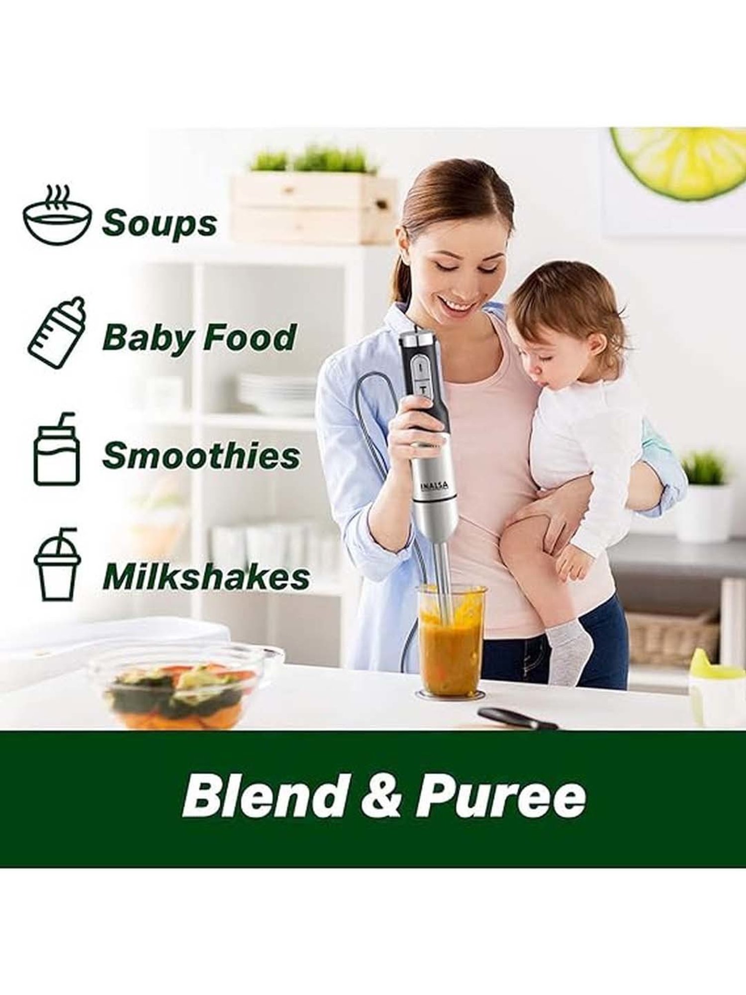 Inalsa 1200W Hand Blender