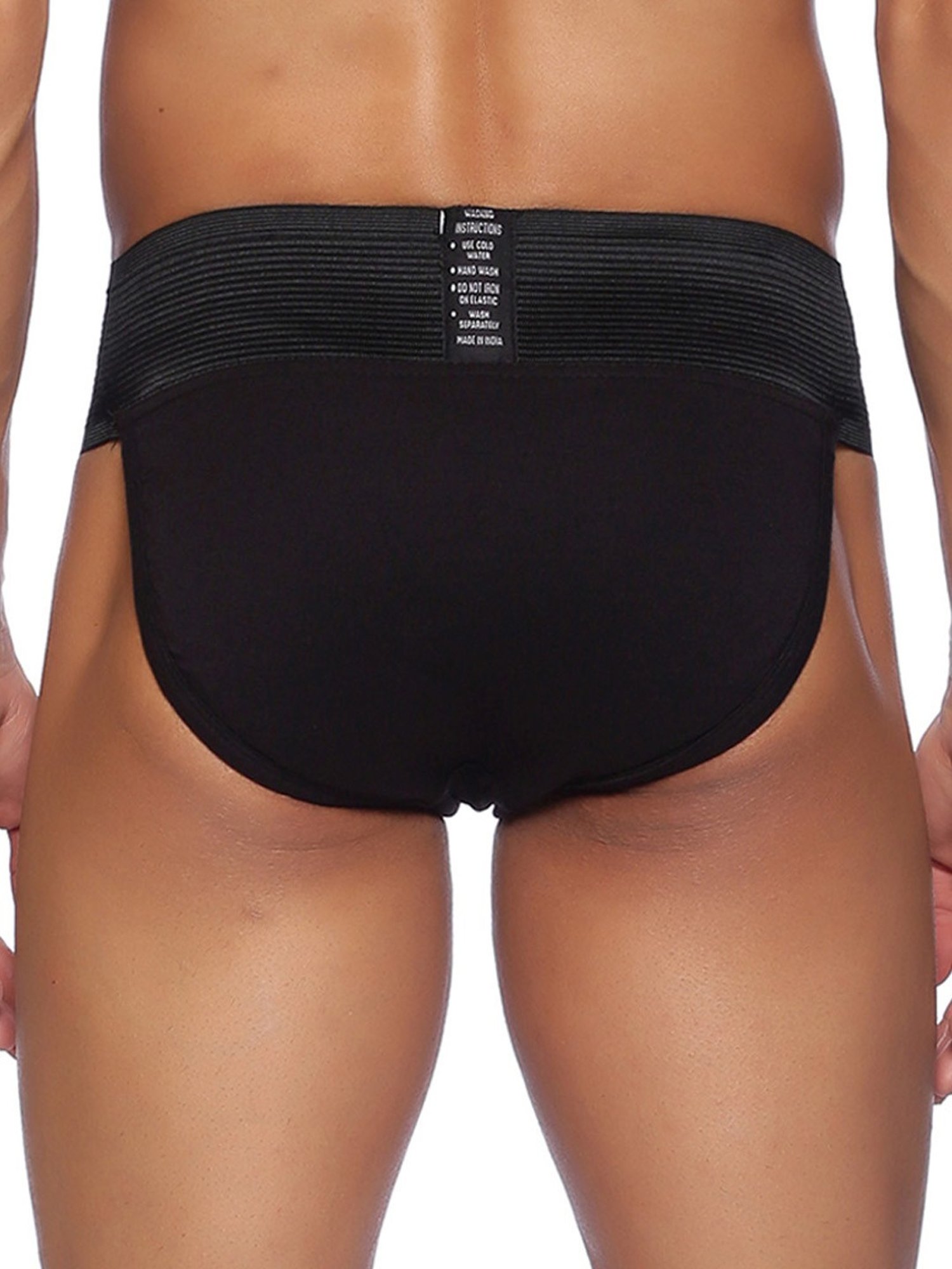 Omtex Men's Athletic Tokyo Back Covered Supporter Pack of 2 (Black & Navy) Size - XL