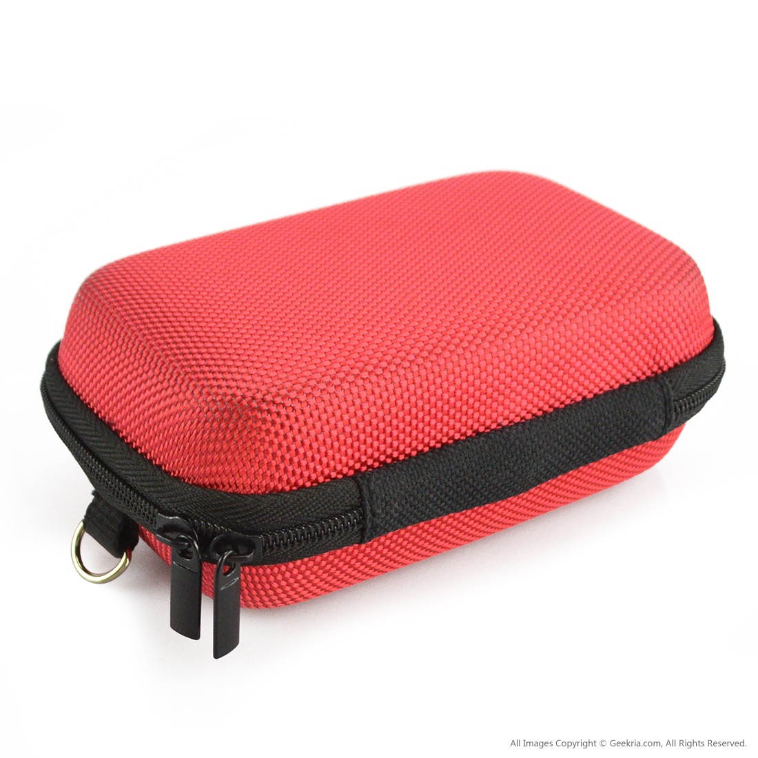 Geekria Headphone Amplifier Player UltraShell Case for Fiio M6, M7, M3K, E10K, Q1 Mark II, K3, A3, S.M.S.L IQ, Sap-11, Shanling M1, M2S, M2, Protective Carrying Bag with Room for Parts (Red)