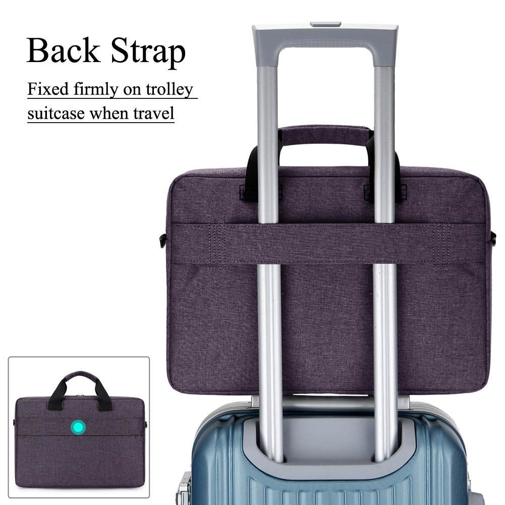 BRINCH Laptop Bag 13.3 Inch, Stylish Fabric Laptop Messenger Shoulder Bag Case Briefcase for 13 - 13.3 Inch Laptop / Notebook / MacBook / Ultrabook / Chromebook Computers (Black)