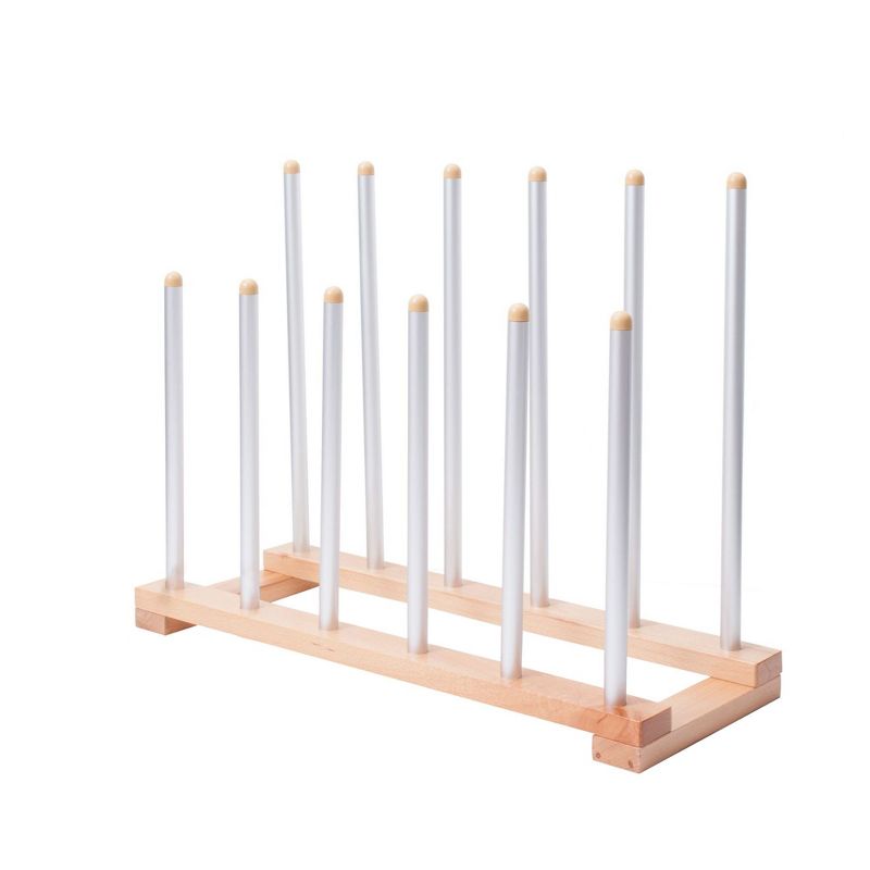 INNOKA 6 Pairs Boot Rack Organizer, Standing Wooden  Aluminum Storage Holder Hanger For Riding Boots, Rain Boots, Shoes - Easy to Assemble