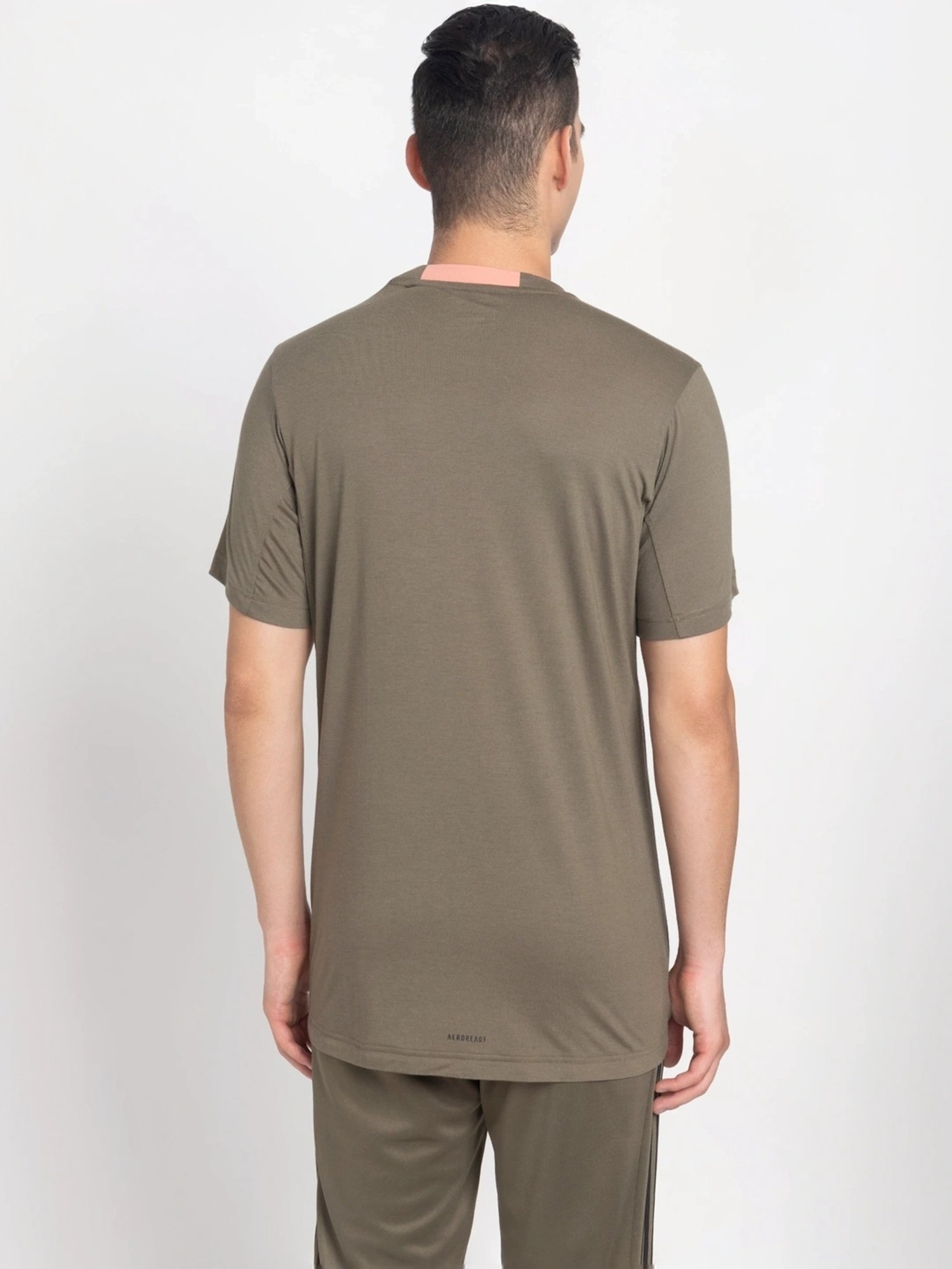 Adidas Green Cotton Regular Fit T-Shirt
