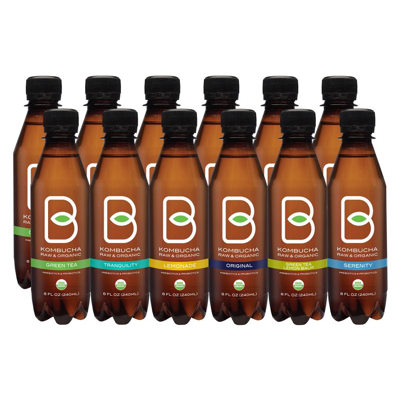 B-Tea Raw & Organic Variety Pack - 12pk/8 fl oz Bottles