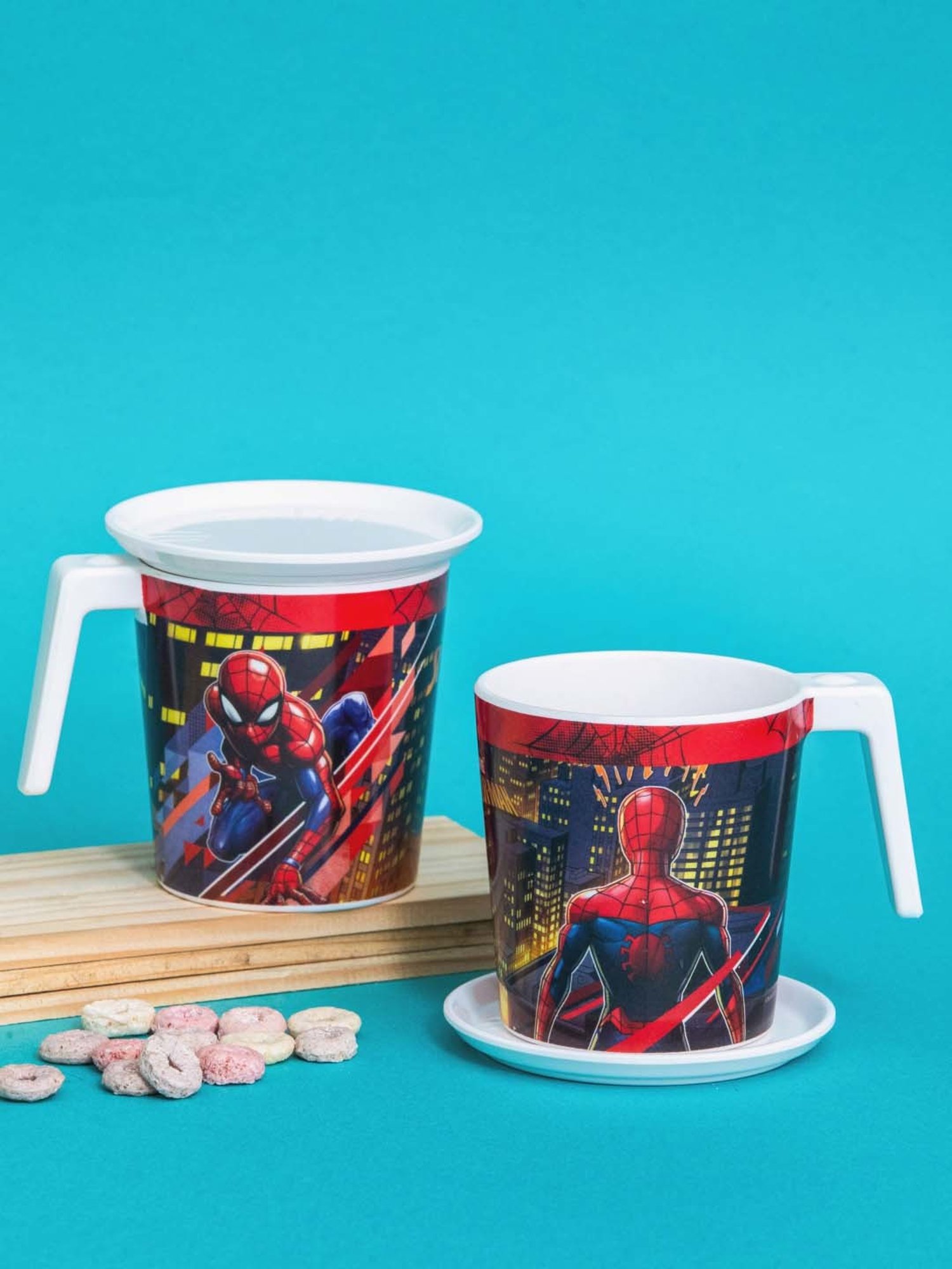 Servewell Spiderman Melamine Large Laura Mugs - Set of 4